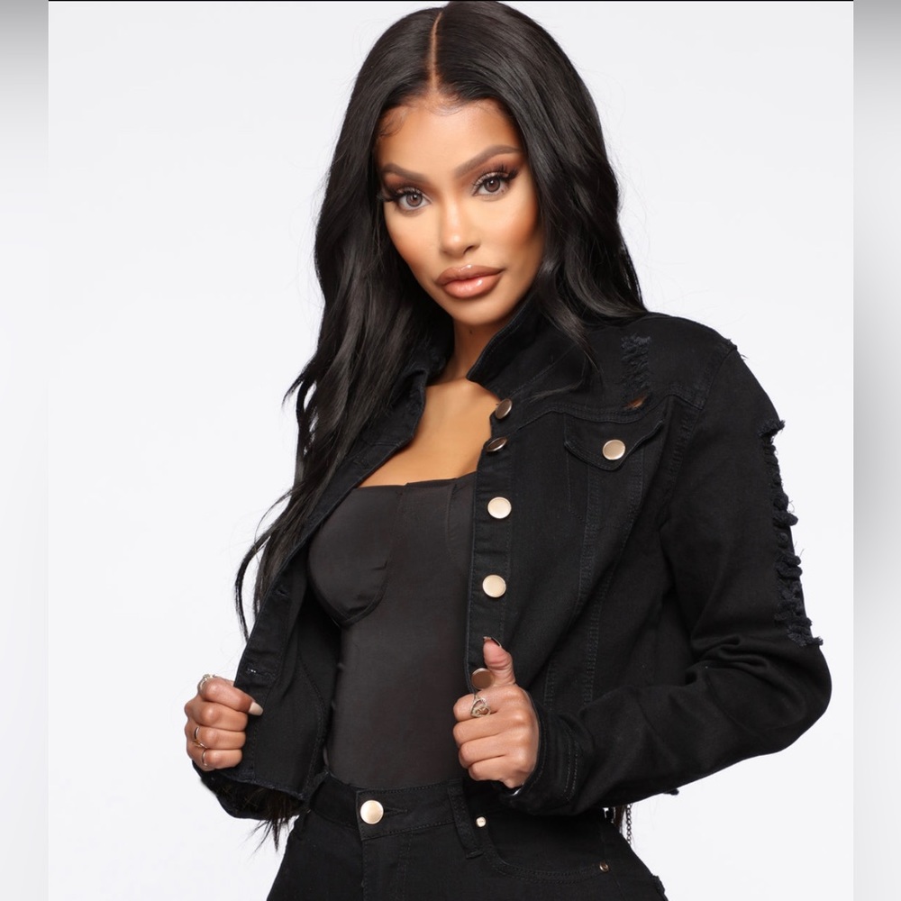 FASHION NOVA : All This Ice Denim Jacket